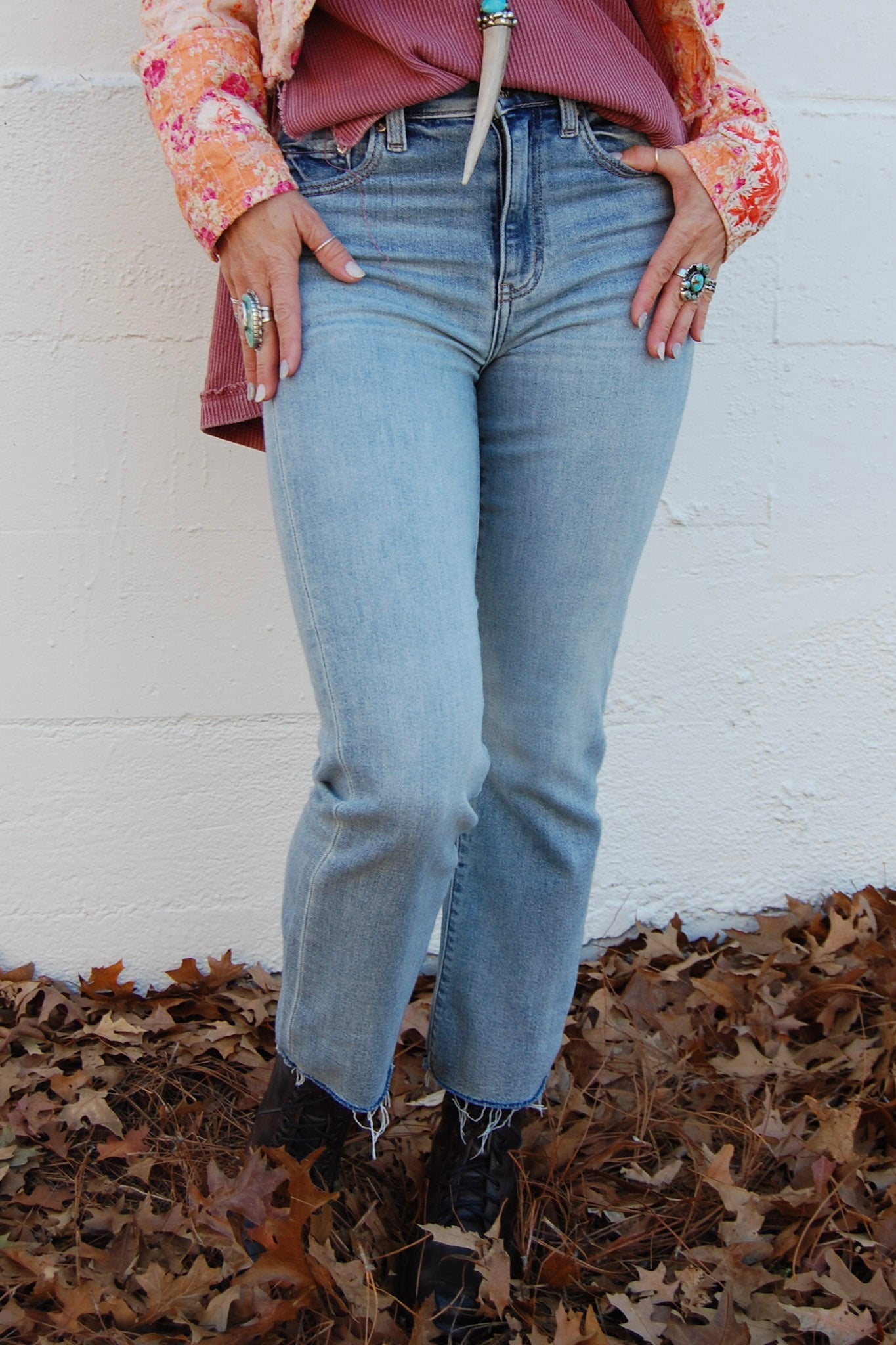 Shy Girl High Rise Flares in Player - SpiritedBoutiques Boho Hippie Boutique Style Jeans, Daze Denim