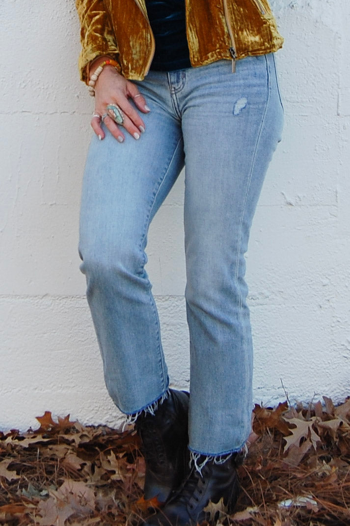 Shy Girl High Rise Flares in Player - SpiritedBoutiques Boho Hippie Boutique Style Jeans, Daze Denim