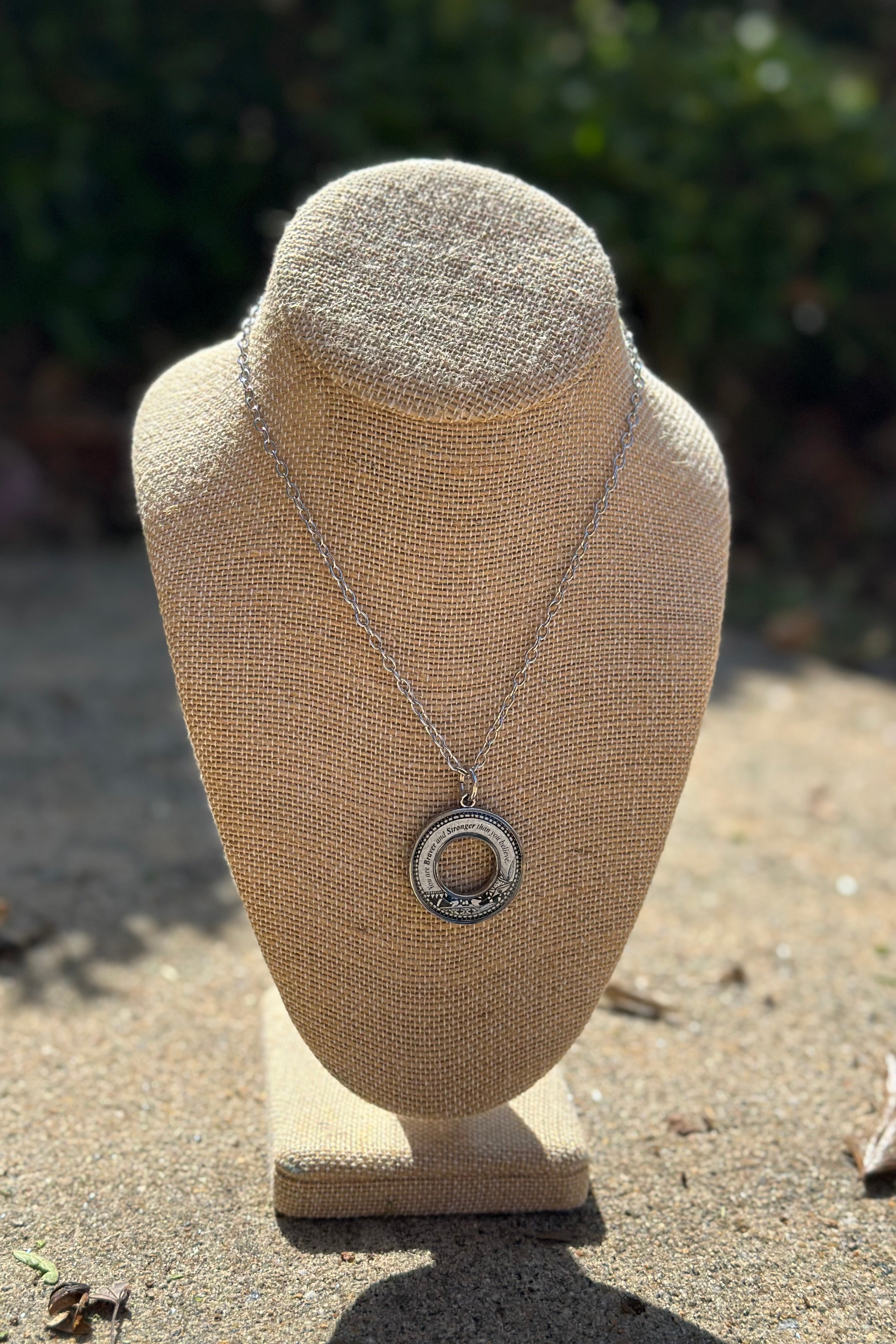 Tree Of Life Dark Blue Open Circle Necklace - SpiritedBoutiques Boho Hippie Boutique Style Necklace, Spirit Lala