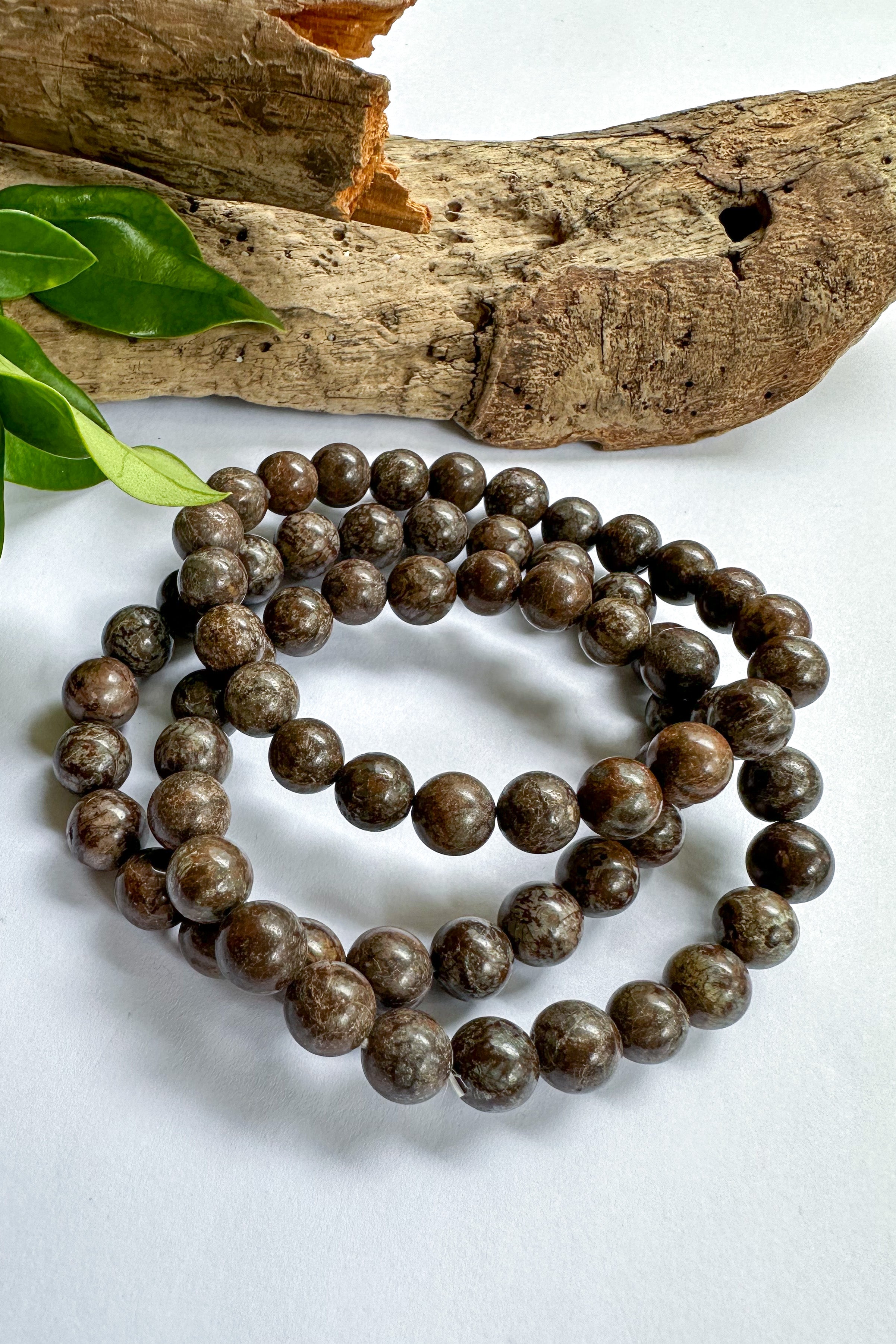 Brown Jasper Mix Gemstone Stretch Bracelet - SpiritedBoutiques Boho Hippie Boutique Style Bracelet, Ole Gift